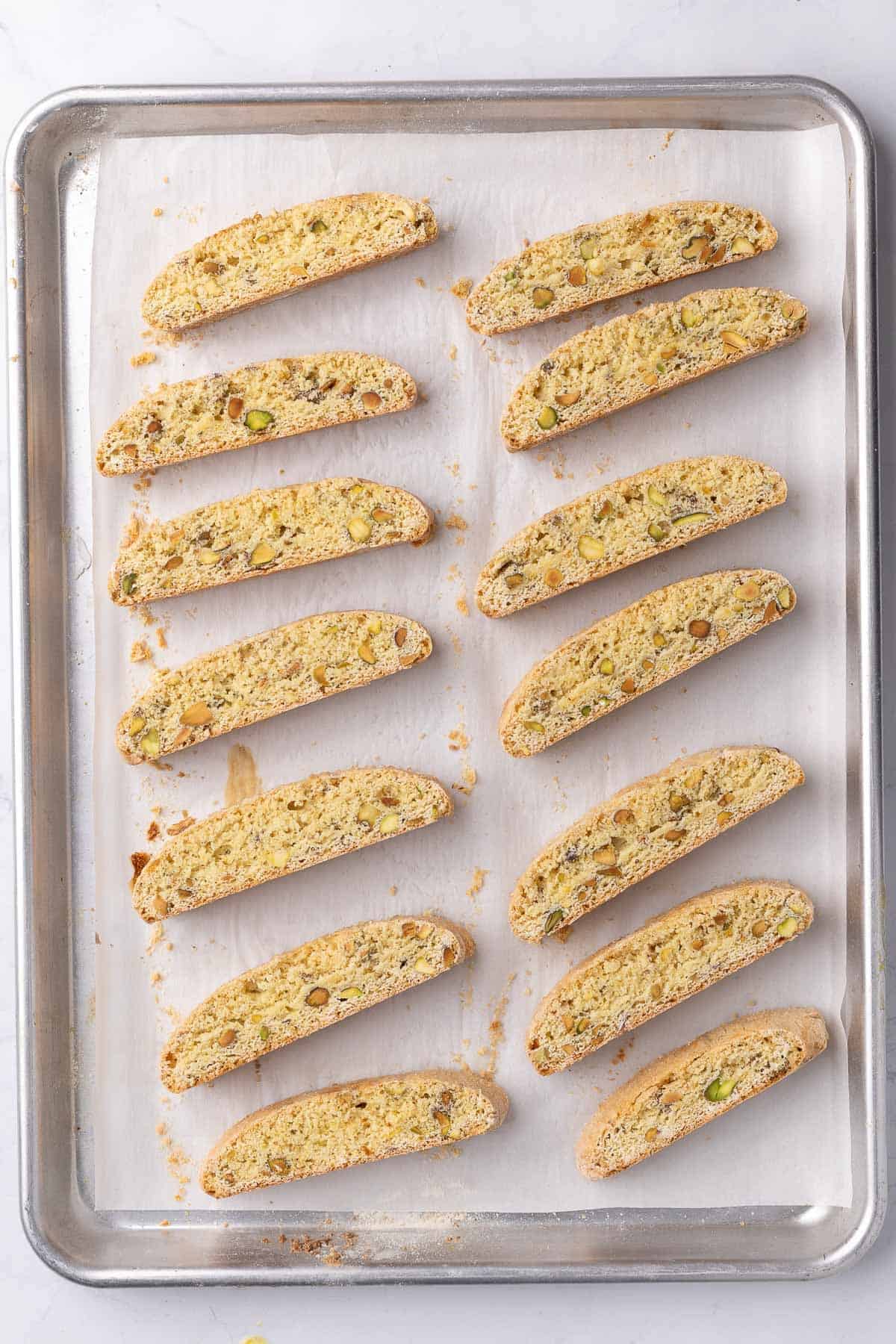 Sliced into 1 inch slices before baking.