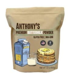 1.5 lb bag of Anthony's premium butter milk powder.