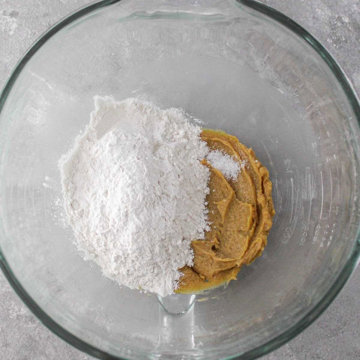 After combining with flour and salt added.