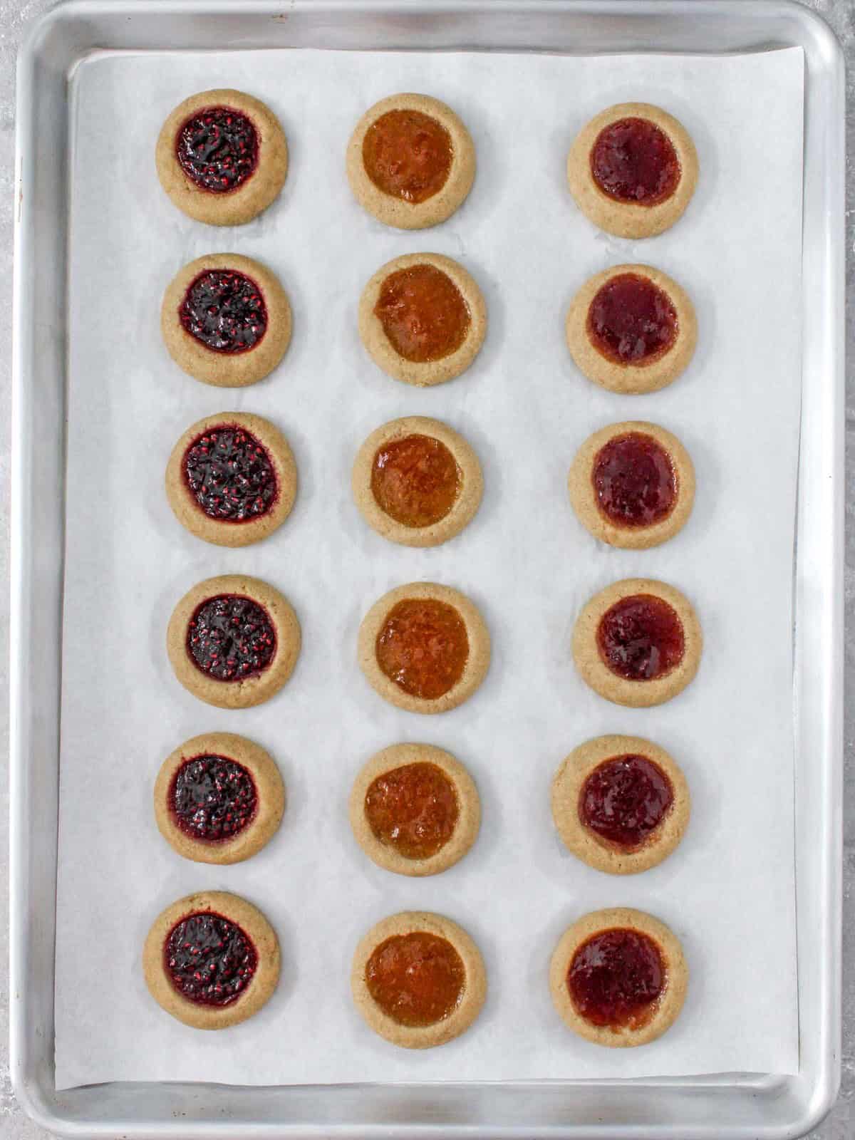 Cookies after baking.