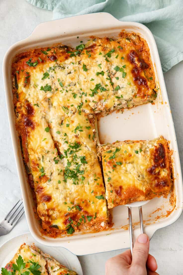 Zucchini Lasagna {Non-Watery!} - FeelGoodFoodie