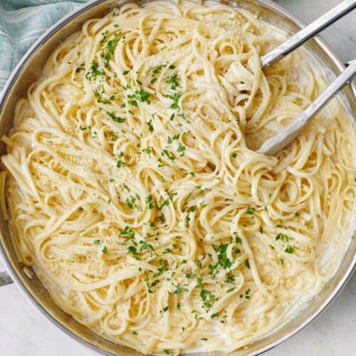 5-ingredient Cottage Cheese Alfredo Pasta - Feel Good Foodie