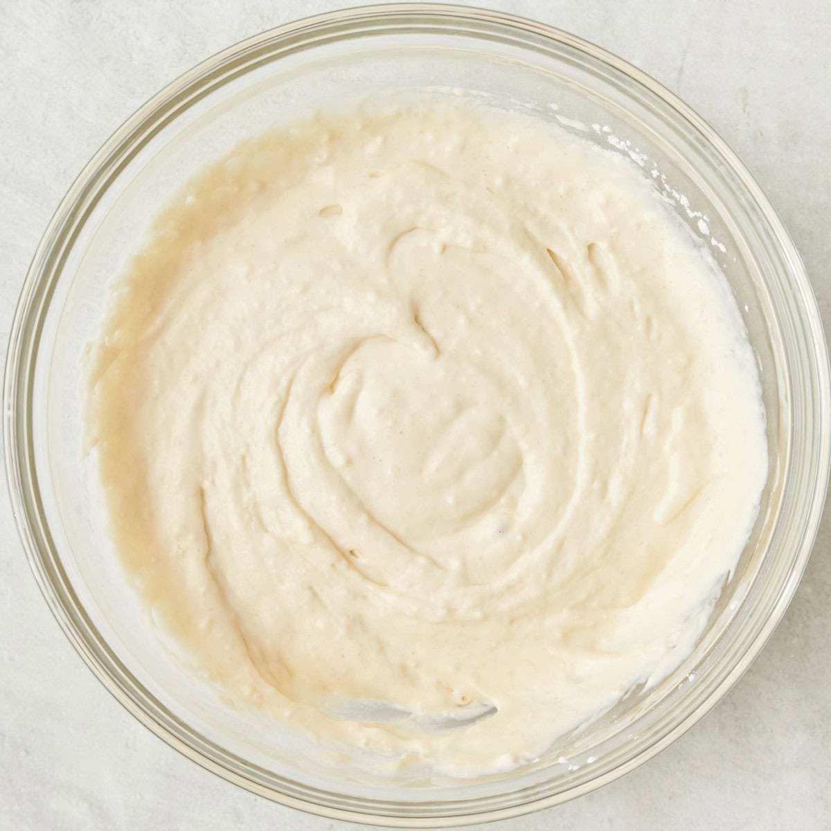 After combining to show the batter combined.