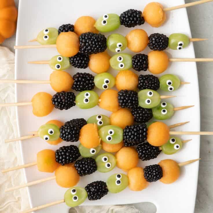 Halloween Fruit Kabobs {Super Simple!} - FeelGoodFoodie