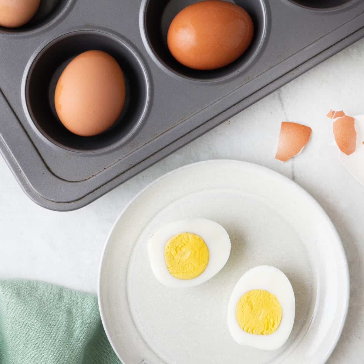 How to make hard boiled eggs in oven.
