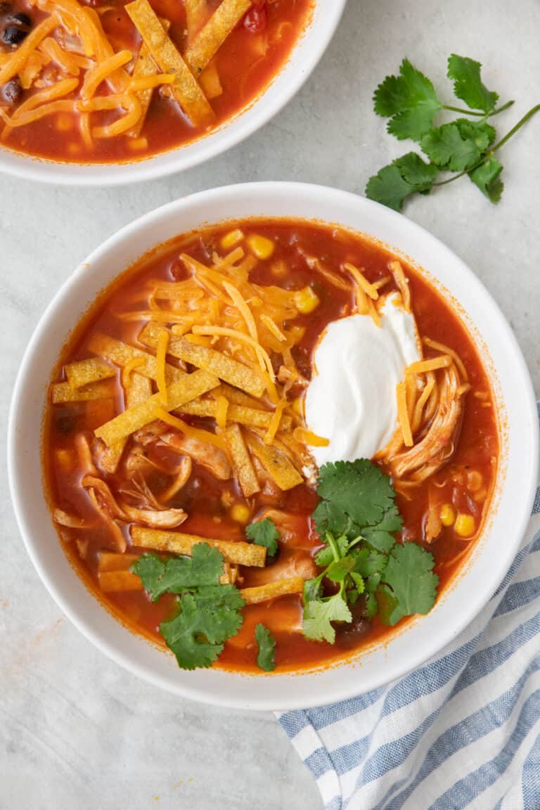 Instant Pot Chicken Tortilla Soup {Thigh Recipe} - Feel Good Foodie