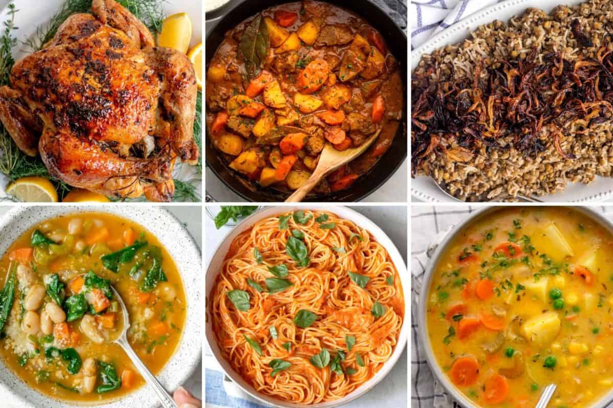 6 image collage of Feel Good Foodie's top recipes for Winter.