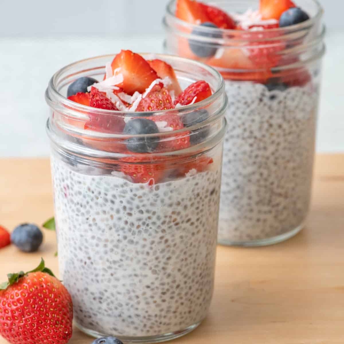 Grab & GO! Chia Seed Pudding in Mason Jar