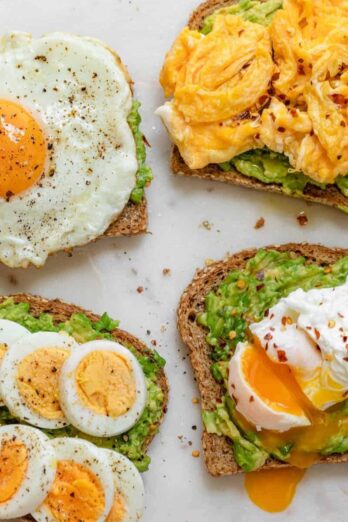 Avocado toast with egg.