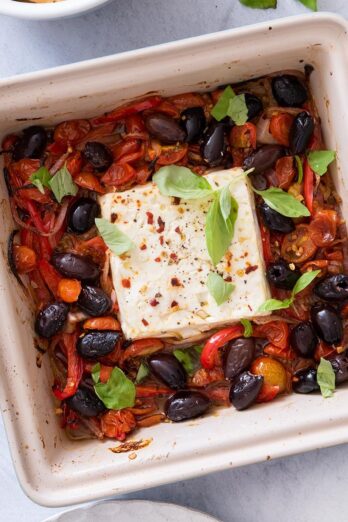 Baked feta dip.