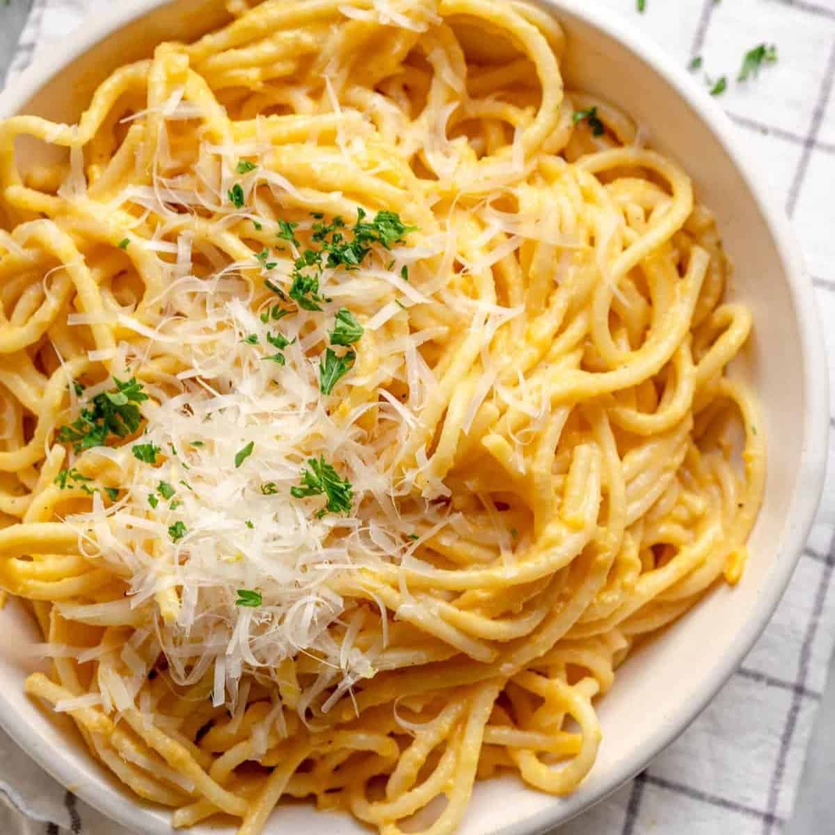 Butternut squash pasta.