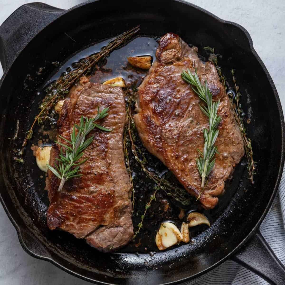 Cast Iron Pan-Seared Steak (Oven-Finished) Recipe