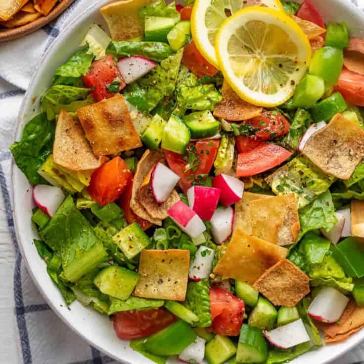 Lebanese Fattoush Salad {Authentic Recipe} - Feel Good Foodie