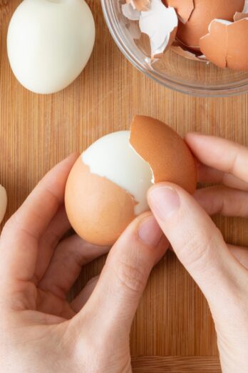 How to peel hard boiled eggs.