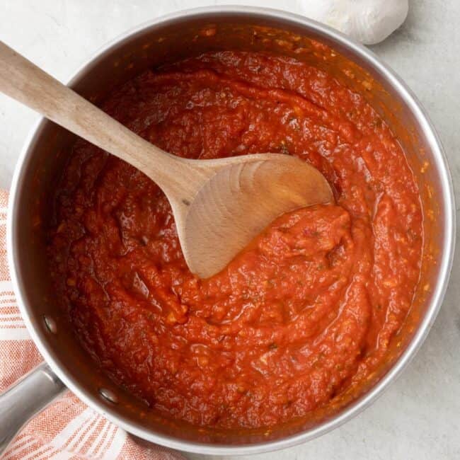Homemade pizza sauce.