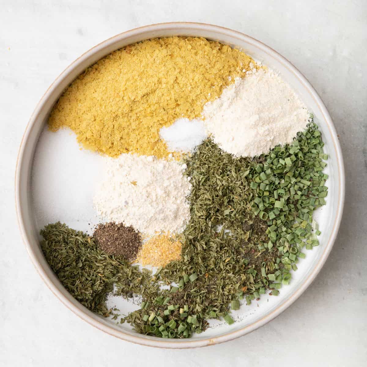 Ingredients before mixing.