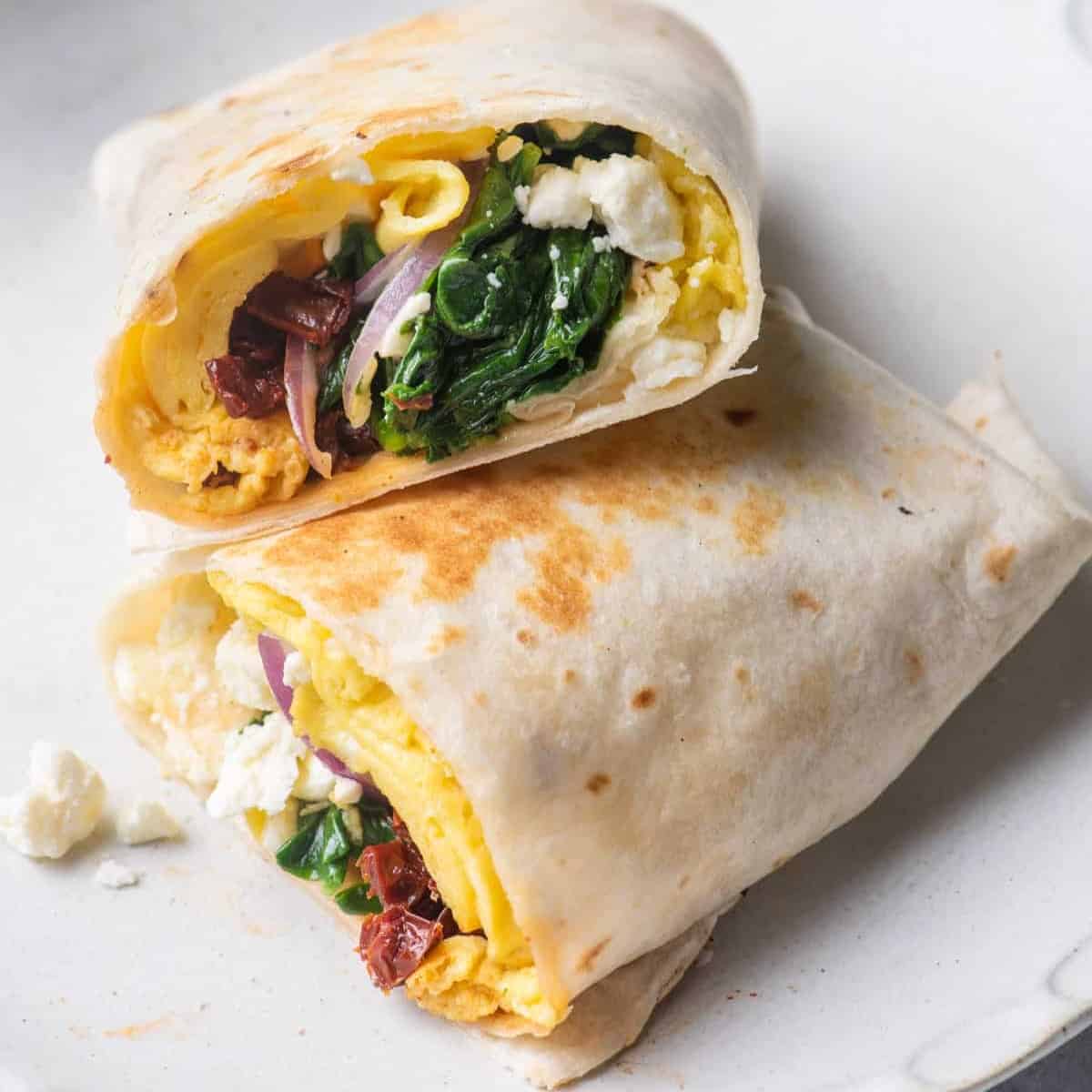 Tortilla Egg Roll Breakfast Wraps