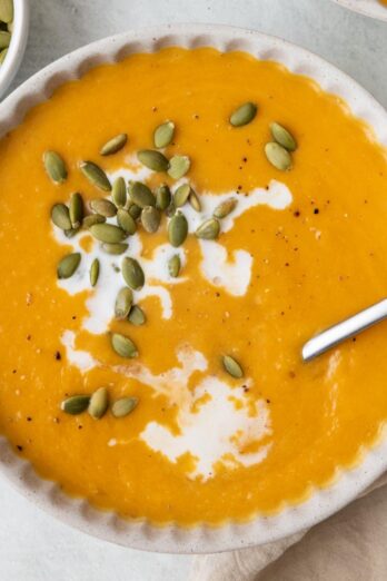 Roasted butternut squash soup.