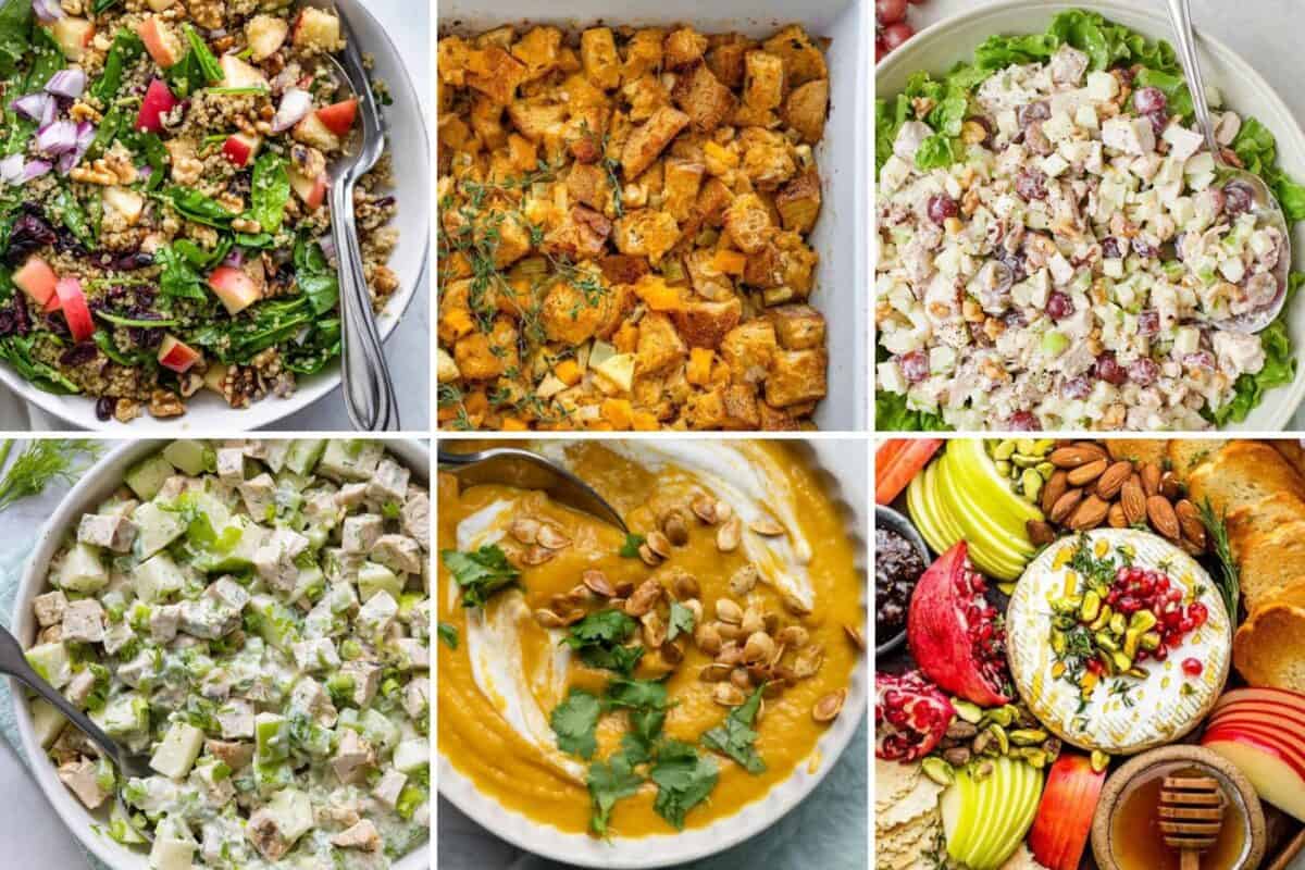 6 image collage of savory recipes using ingredient.