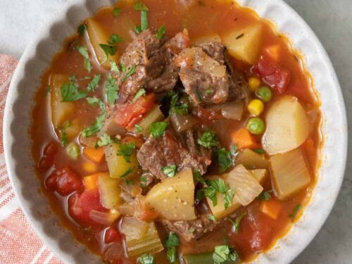 Instant pot vegetable beef soup cheap with stew meat and frozen vegetables