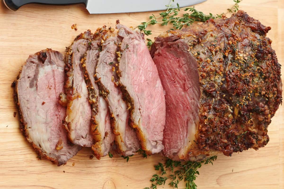 Garlic and Herb Crusted Prime Rib Roast.