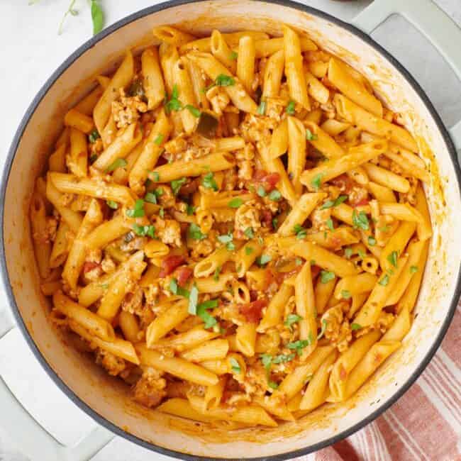 Easy Turkey Pasta {One Pot Recipe} - FeelGoodFoodie