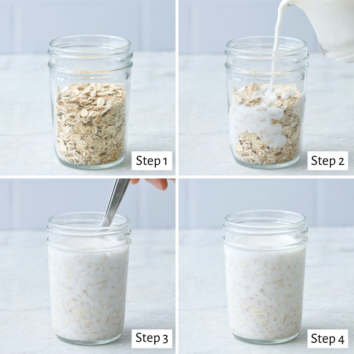 Easy Overnight Oats {2-Ingredient Base Recipe} - FeelGoodFoodie