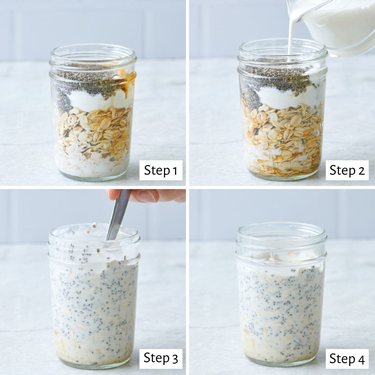 Holiday Overnight Oats DIY Mason Jar Gifts - Jar Of Lemons