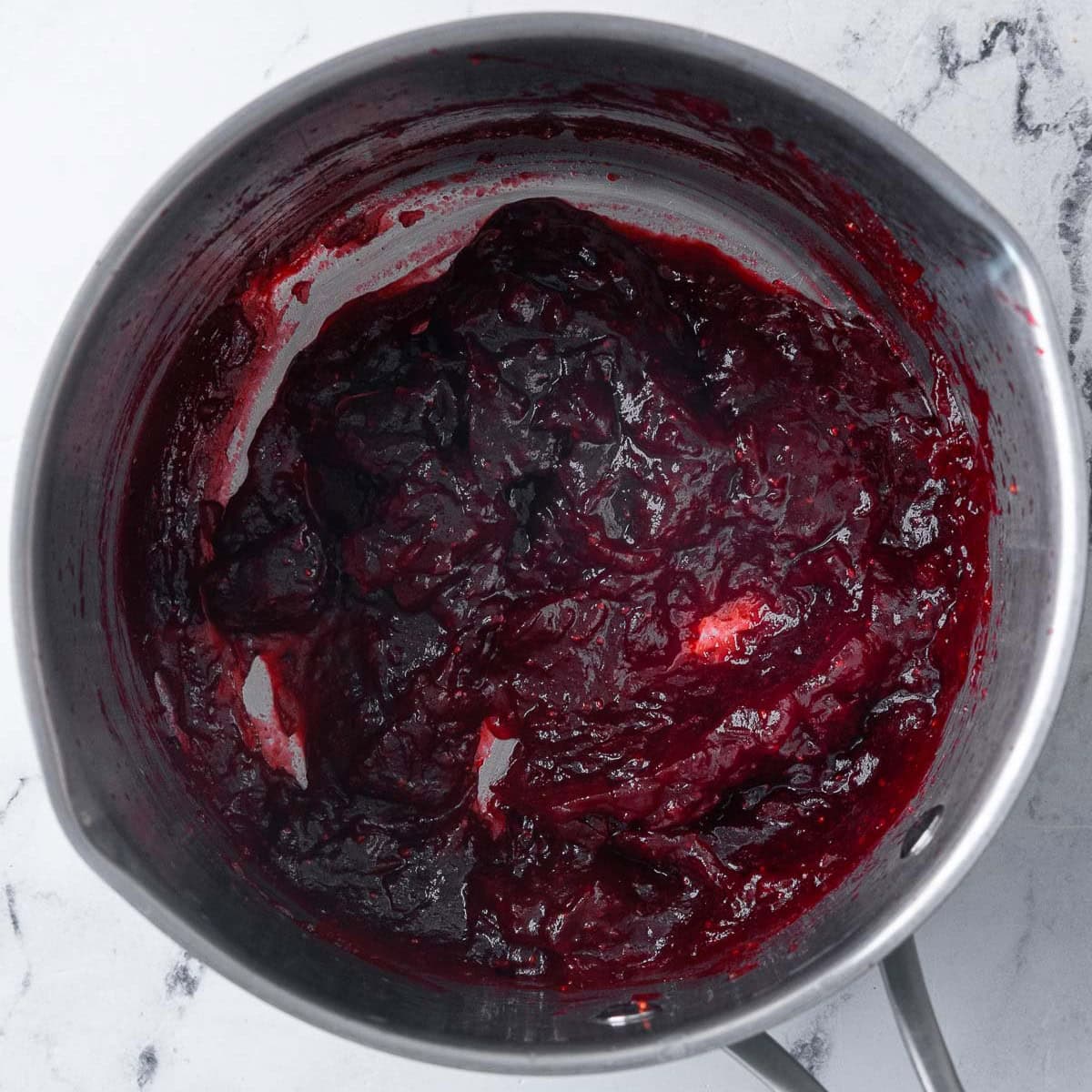 After sauce has thickened and blended.