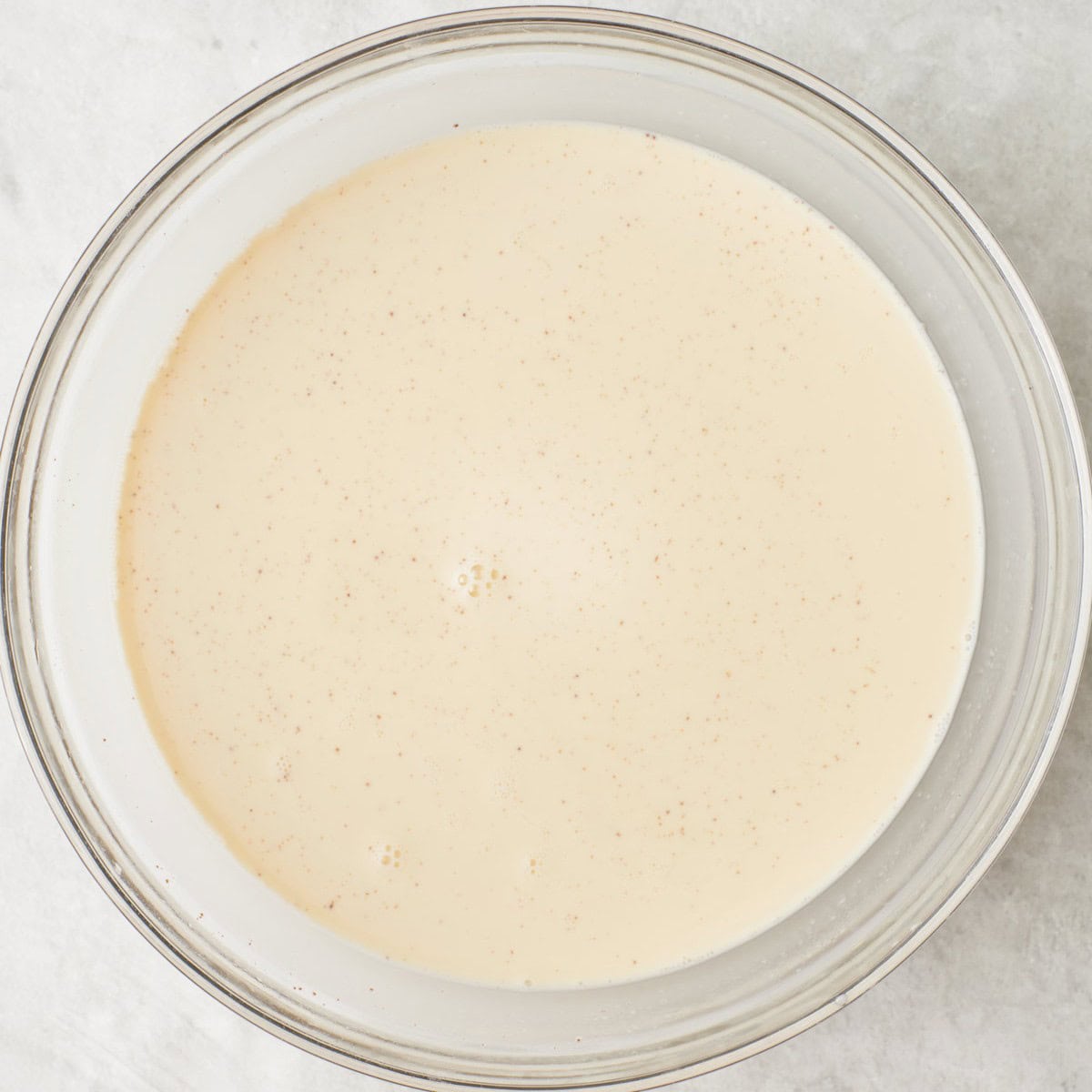 Eggnog after chilling for an hour.