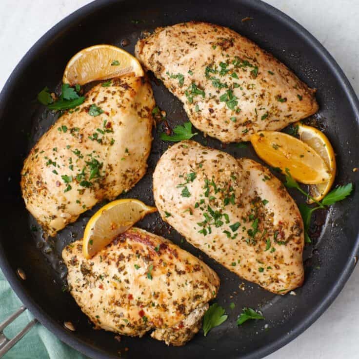 Lemon Garlic Chicken {Stovetop or Oven!} - Feel Good Foodie