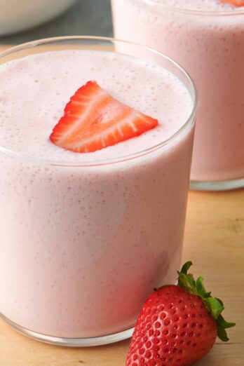 Strawberry yogurt smoothie.