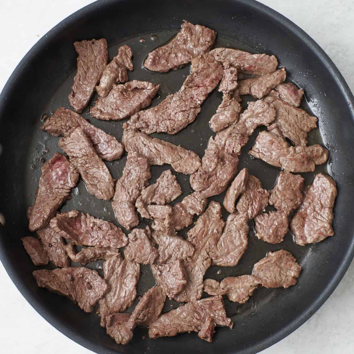 After cooked and browned.