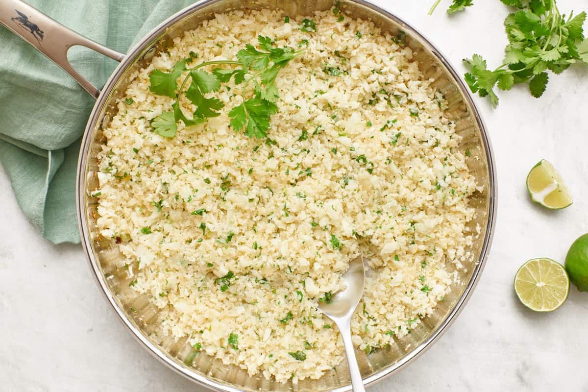 Cilantro Lime Cauliflower Rice.