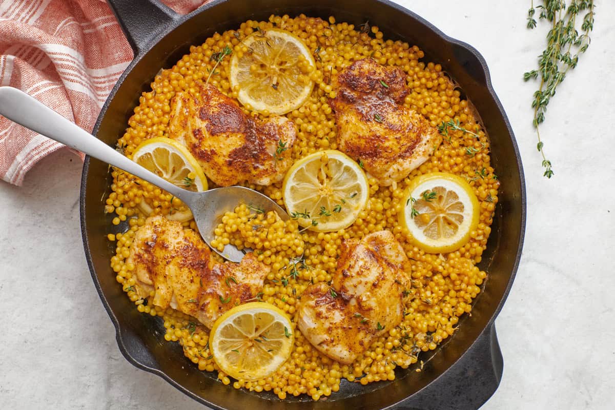 Skillet Chicken with Couscous.