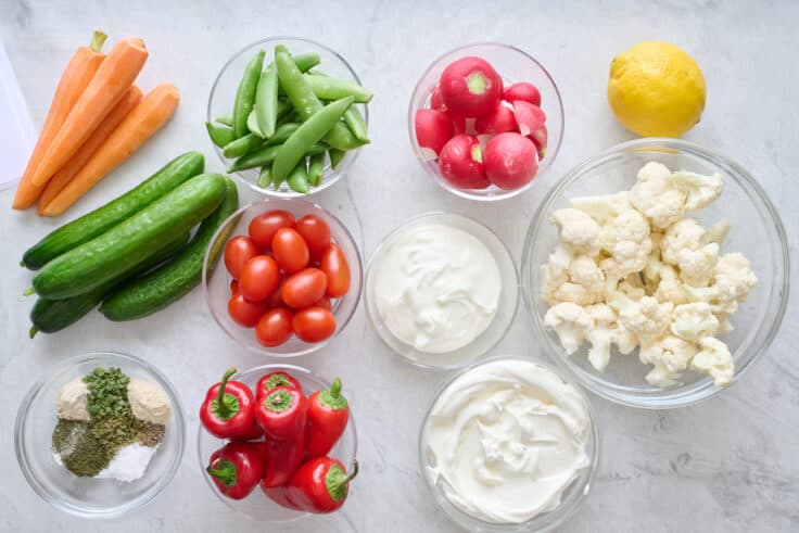 Basic Crudite Platter & Dip - Feel Good Foodie