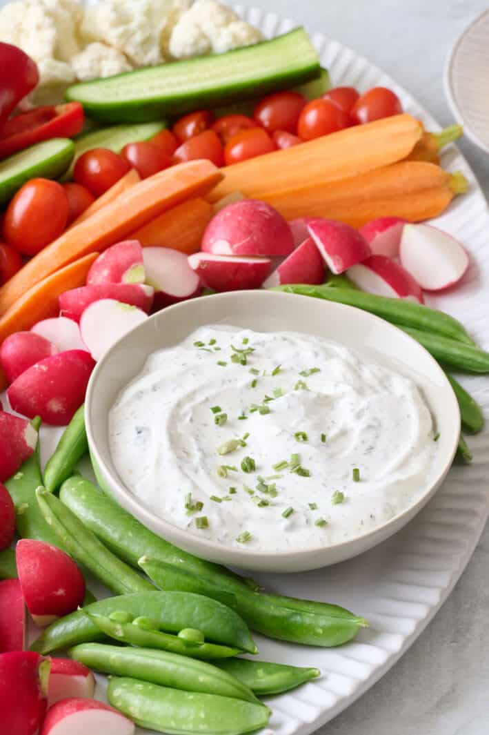 Basic Crudite Platter & Dip - Feel Good Foodie