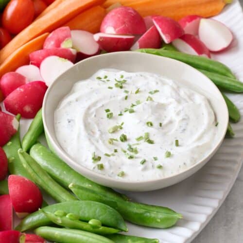 Basic Crudite Platter & Dip - Feel Good Foodie