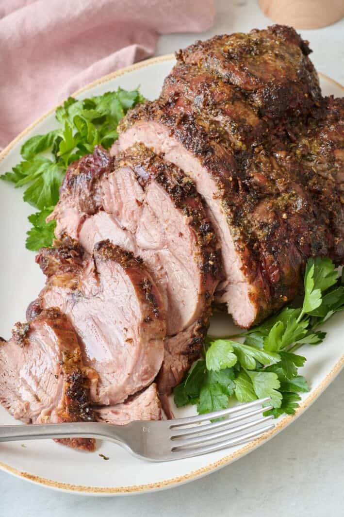 Easiest Boneless Roasted Leg of Lamb Recipe - Feel Good Foodie