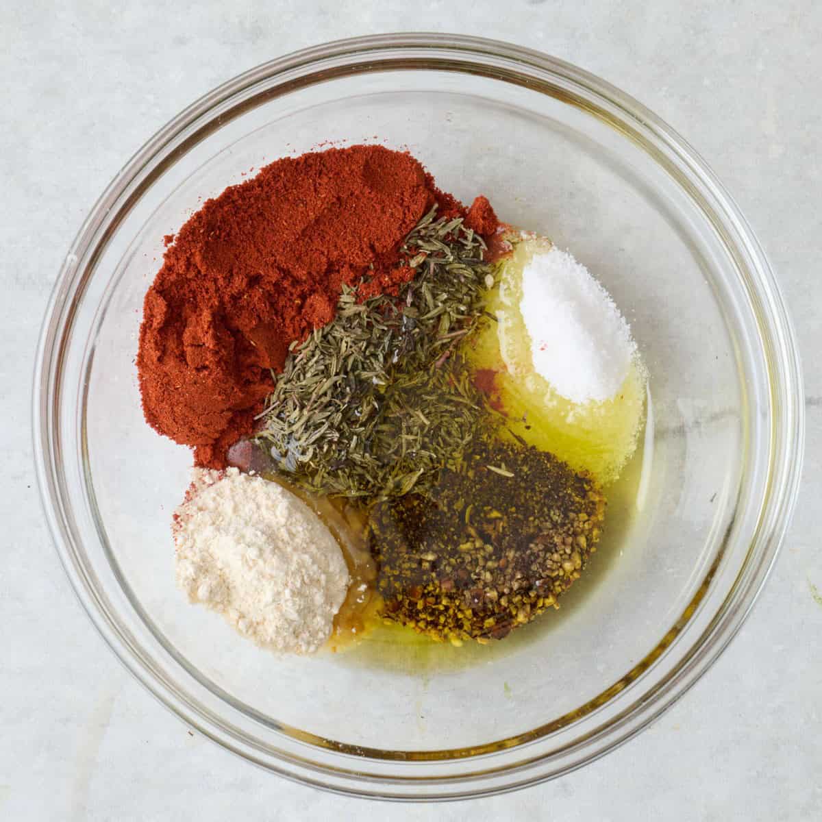 Seasonings in bowl before combining.