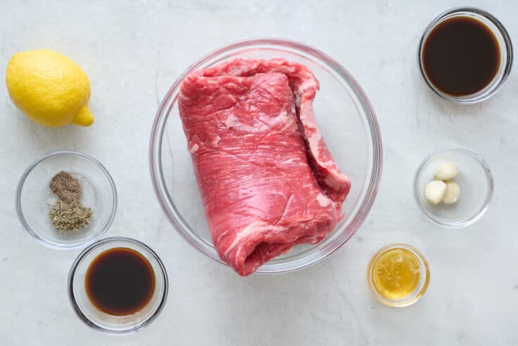 View of Grilled Flank Steak Recipe with Marinade