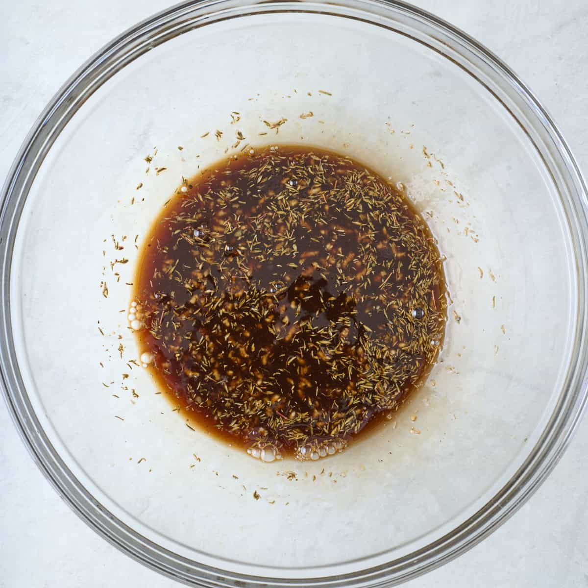Marinade for steak in a bowl