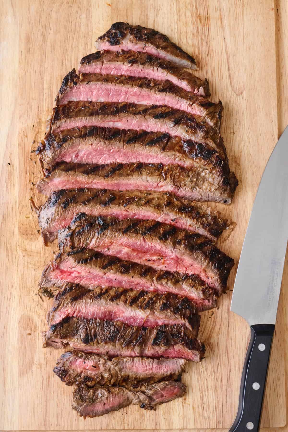 Tutorial for how to cut flank steak against the grain.