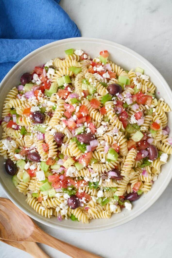 Greek Pasta Salad - Feel Good Foodie