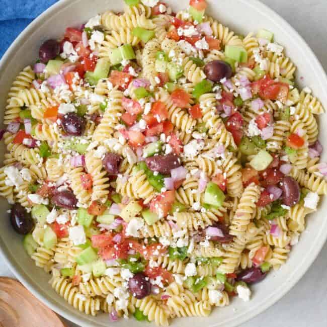 Greek pasta salad recipe.