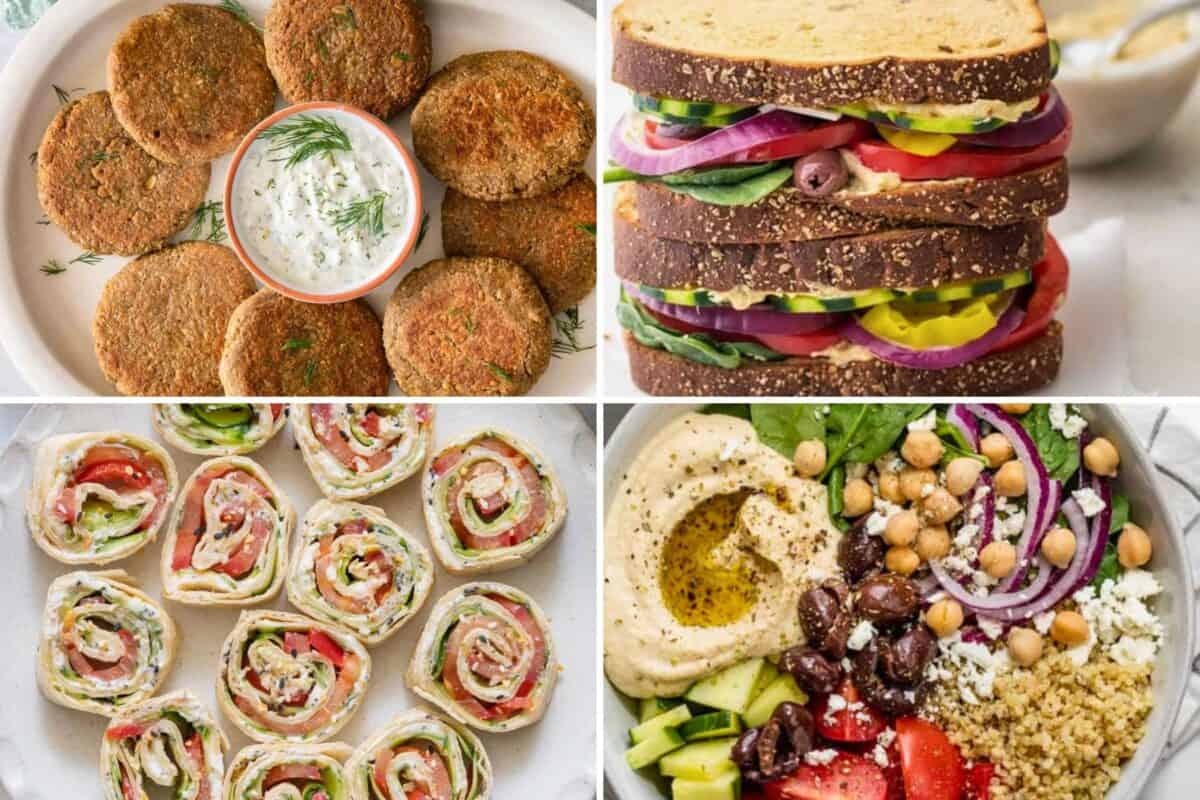 4 image collage of easy recipes to make.