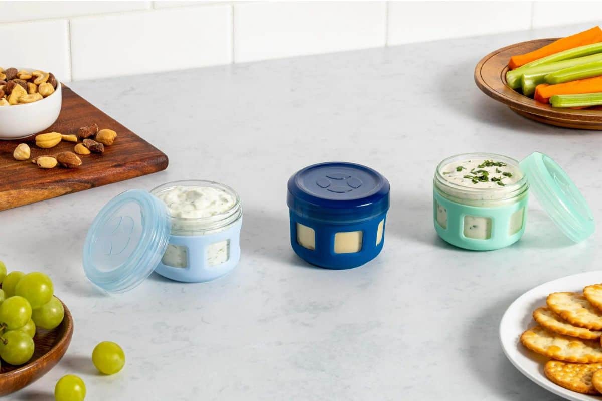 glass dressing containers 