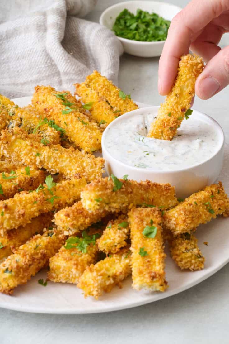 Baked Zucchini Fries - Feel Good Foodie