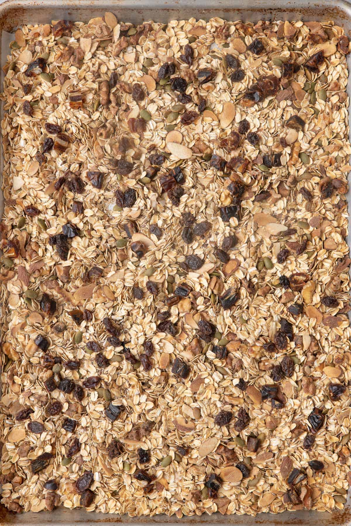 Dates and raisins tossed in.