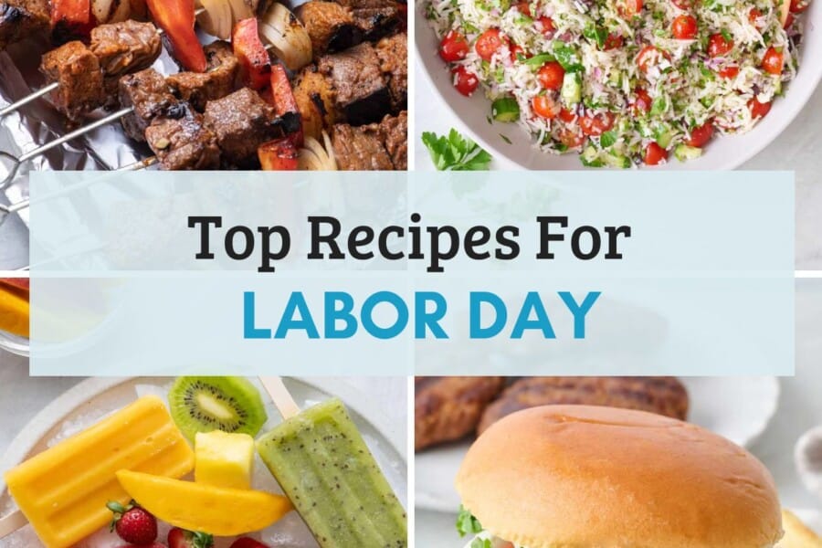 Round up featured image for Labor Day Recipes.